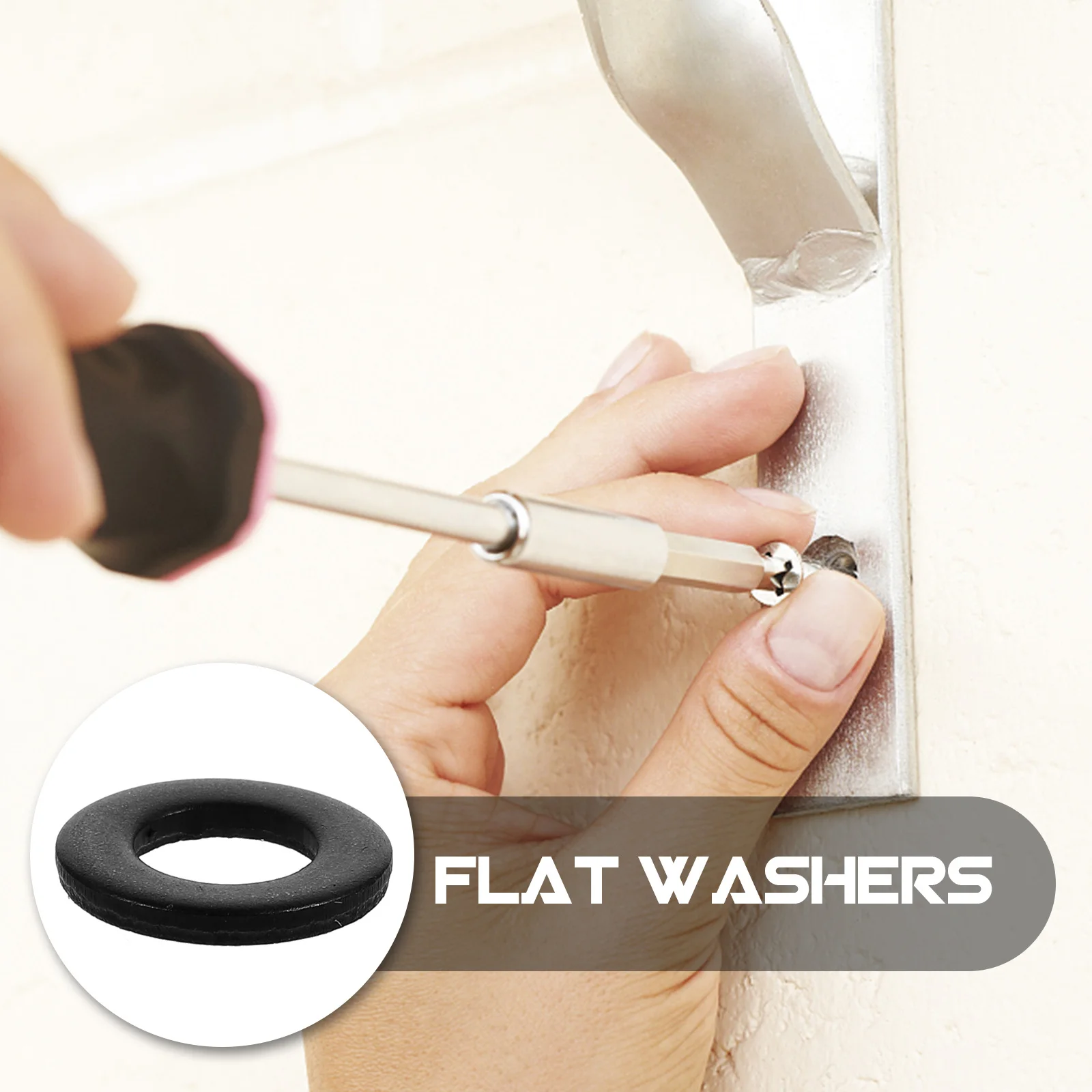 

100pcs Steel Flat Washers 3/16 Inch Metal Washers For Screws Bolts Repair Anti-Loosening Set Household Commercial Use