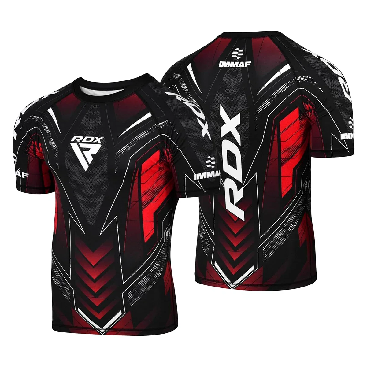 RDX tactical sports clothing and fitness wear, hooded sweatshirt for MMA enthusiasts, outdoor short-sleeved checked sportswear