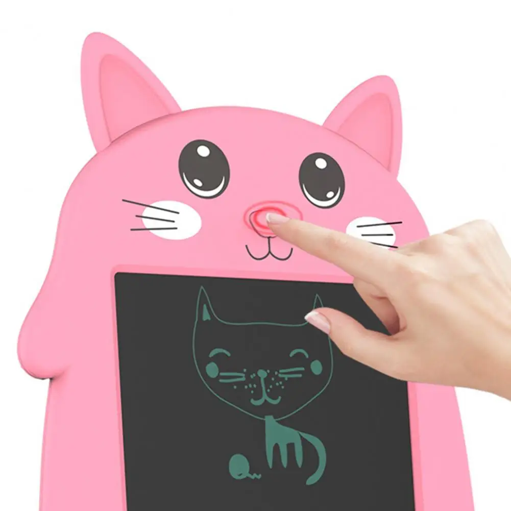 9 polegadas One-key Apagar Estudante Crianças Educacional Handwriting Pad Prancheta com Lápis Cartoon Dog Shape Portable LCD Screen