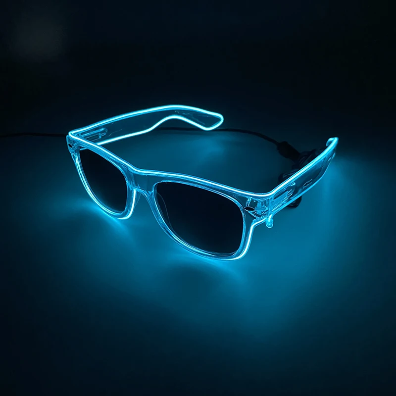 LED-Sonnenbrille, Maskerade, Konzertclub, Rave-Zubehör, leuchtende Sonnenschutzbrille, Cyberpunk-Männerbrille, Damen-LED-Rosa-Brille – Detail 3