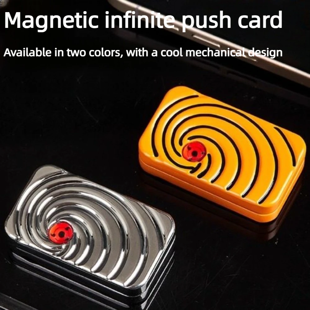 XHEDC المغناطيسي لانهائي موقف سبائك الألومنيوم إصبع دفع بطاقة سطح المكتب الضغط لعبة هدية