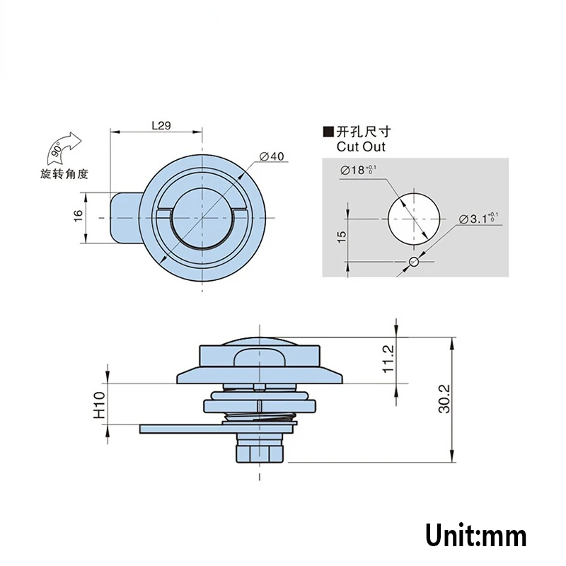 Keyless Handle Cabinet Cam Lock for Box Cabinet Locker Yacht Car Bathroom Window Cam Lock Home Lock Hardware Accessories