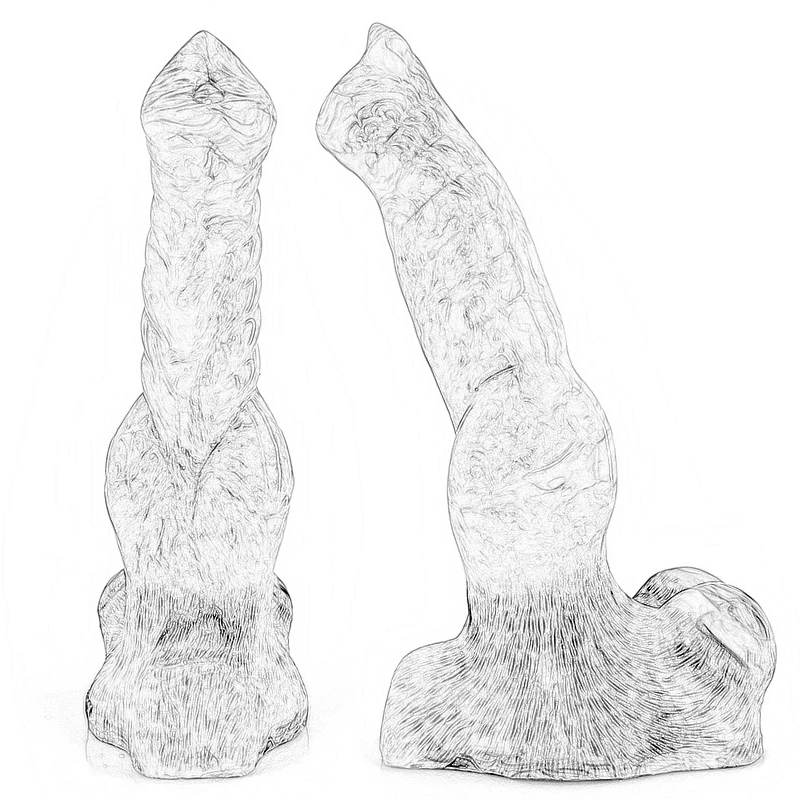 YOCY Cheap colorful silicone dildo animal wolf dog penis knot anal plug limited edition (Follower Enjoy Additional Discounts)
