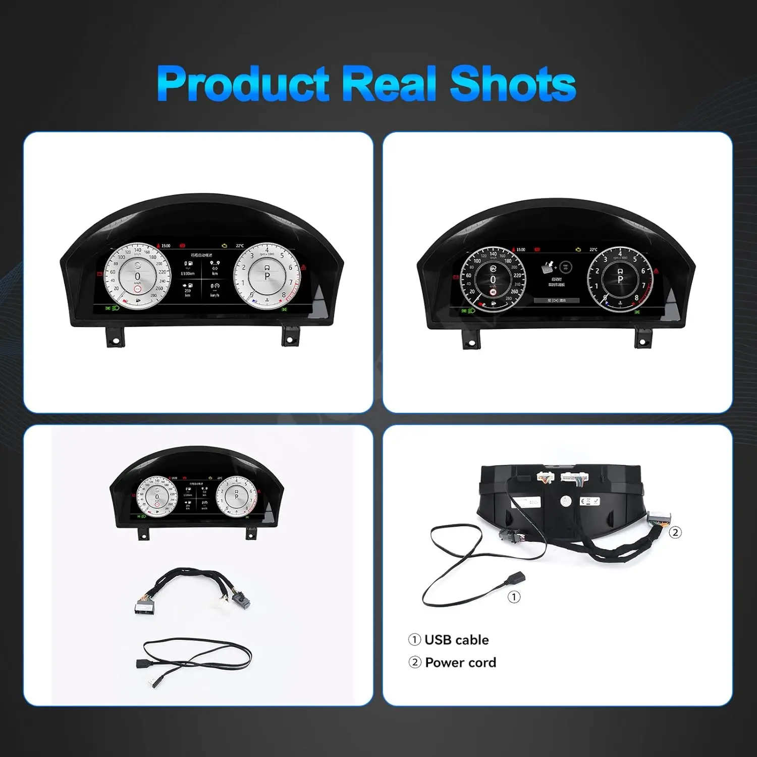 12.3’’ Digital Instrument Cluster for Land Rover Range Rover Sport/Discovery 3 2005-2009 dashboard speedometer