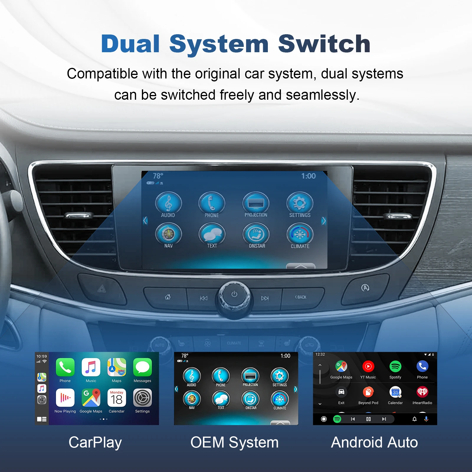 Wireless CarPlay Android Auto Decoder Box for Opel Insignia Astra 2014-2018 8 Inch Screen OEM Interface Plug & Play Upgrade