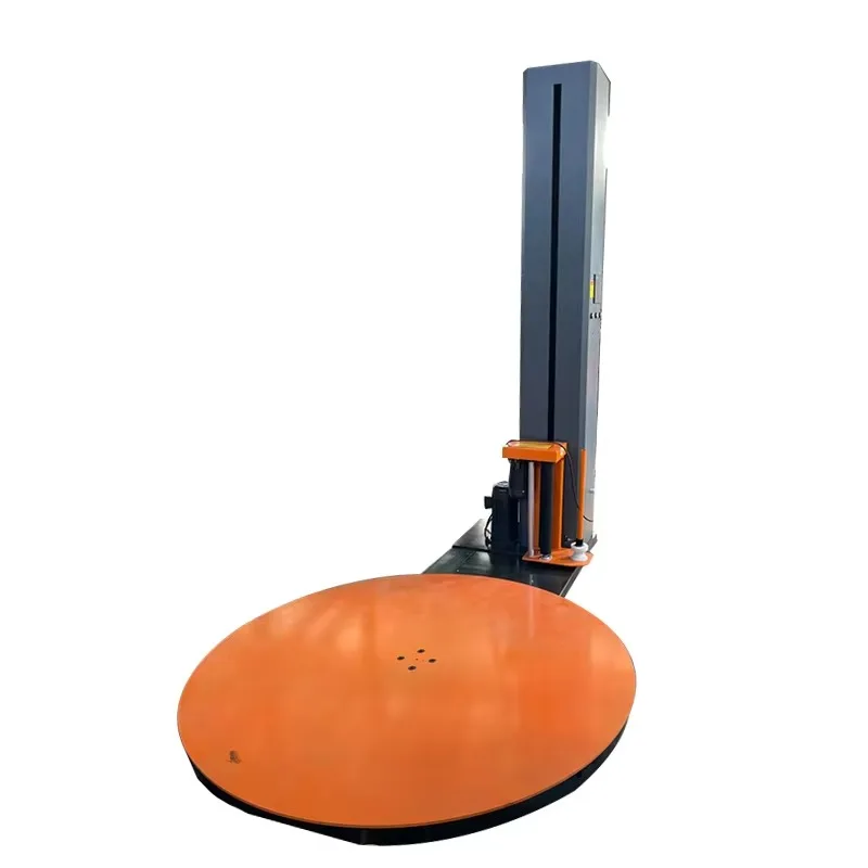 2026 Electric Semi-Automatic Vertical Stretch Wrapping Machine Suitable for Film Wrapping of Palletized Goods.