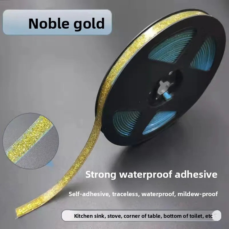 Waterproof Sealing Tape Kitchen Bathroom Shower Self Adhesive Caulk Strip PVC Wall Sticker Countertop Bathtub Edge Seal Roll