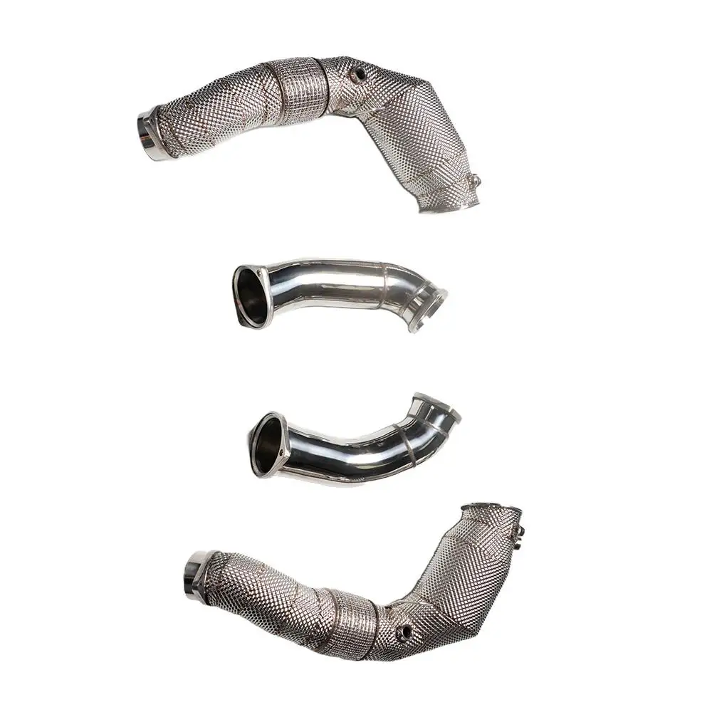 2023+ Three-Way Catalytic Converter Downpipe for  G07 X7 M60i 304 Stainless Steel with Heat Shield Exhaust New Condition