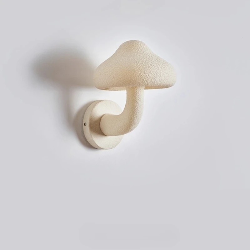 الأوروبي الرجعية الأبيض الفطر على شكل الراتنج الألياف الزجاجية وحدة إضاءة LED جداريّة مصباح الإبداعية غرفة المعيشة دراسة غرفة نوم مطعم الشمعدانات أضواء #6