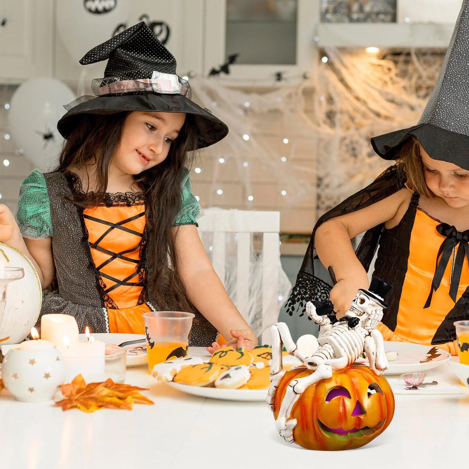 

Pumpkin Lantern Decoration Halloween Light Decorations Lights Table Figurines Mini
