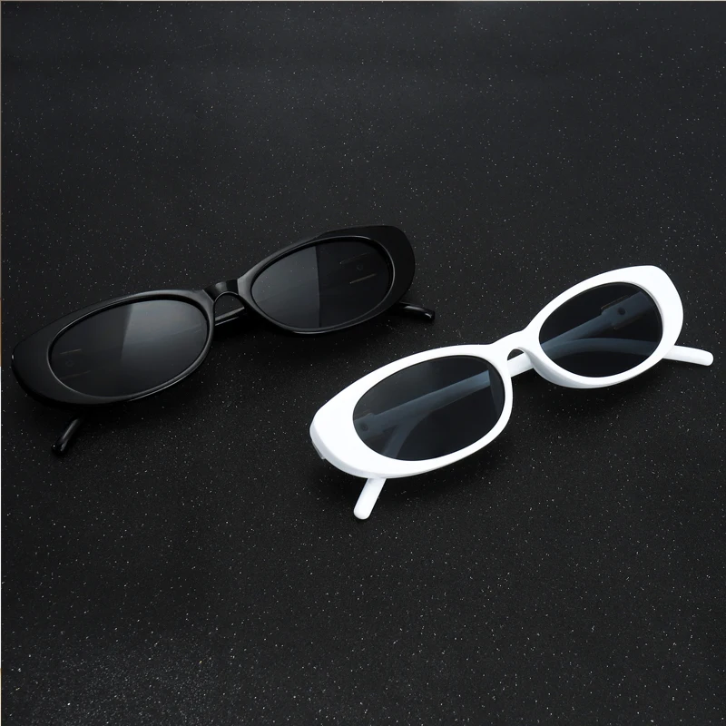 المشي لمسافات طويلة 2 قطعة إطار صغير الموضة مكافحة نظارات الضوء النساء خمر البيضاوي ظلال النظارات الفاخرة النساء نظارات نمط غير رسمي #5