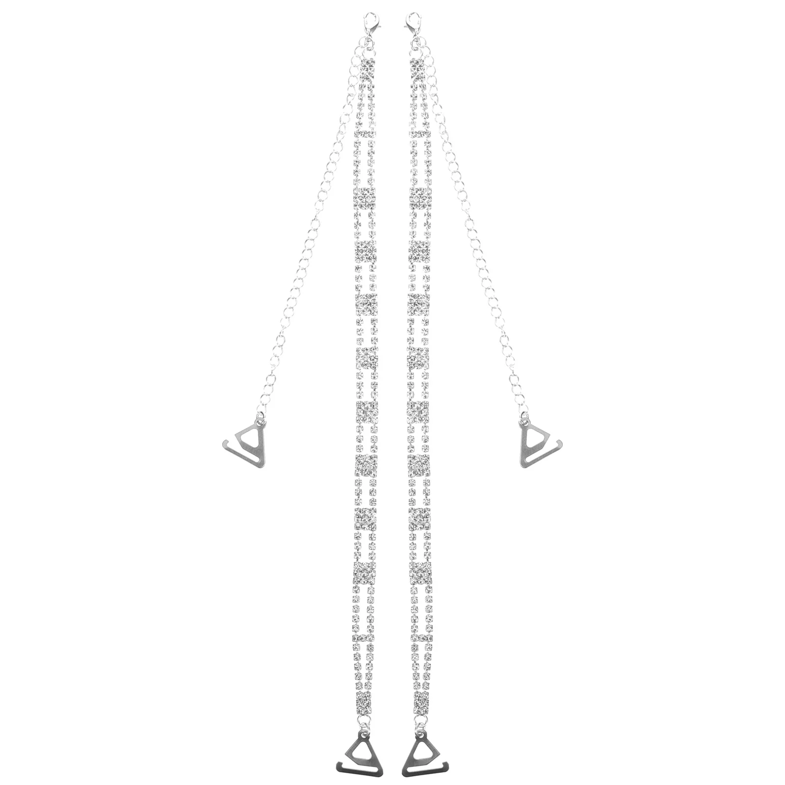 1 paio di spalline per reggiseno con strass, spalline decorative in metallo di ricambio per reggiseno, per accessori per abiti senza spalline