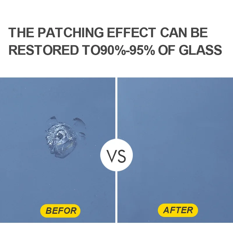 Car Windshield Repair Kit Tools Auto Glass Windscreen Repair Set Give Door Handle Protective Decorative DIY Stickers view 2