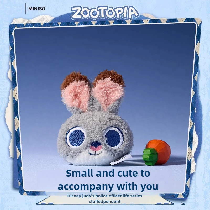 

MINISO Judy Police Officer Life Series аниме мультфильм плюшевая сумка кулон кролик плюшевая кукла милые кавайные подвески металлическая пряжка