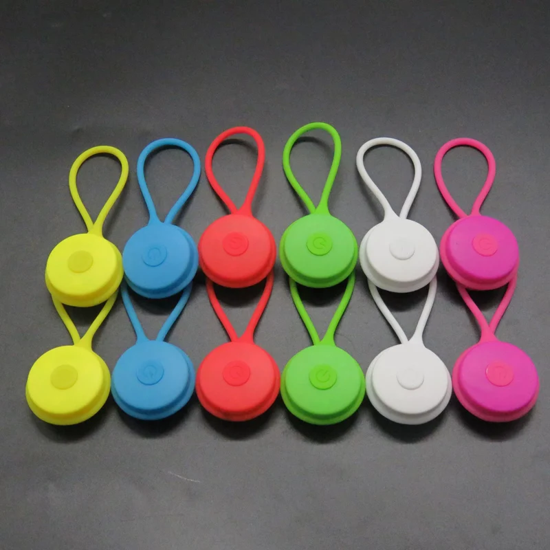 Luces de silicona para mochila, 3 LED, resaltado para senderismo, iluminación para correr de noche, luz trasera portátil para bicicleta para corredores, 30 piezas