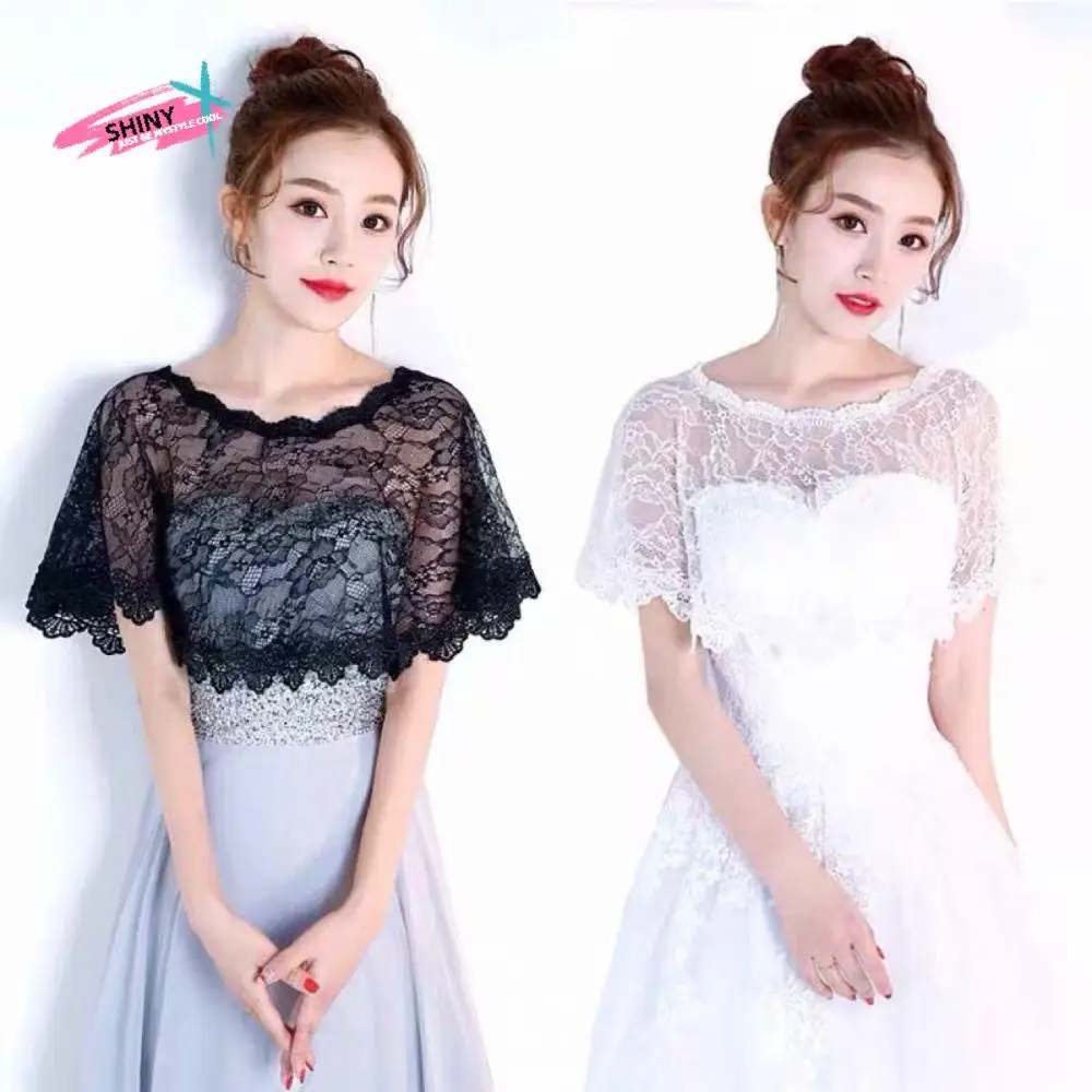 الحلو الجوف خارج الدانتيل التستر القمم الرجعية الفرنسية نمط الدانتيل شال المعطف رائعة رقيقة وهمية طوق يوميا #1