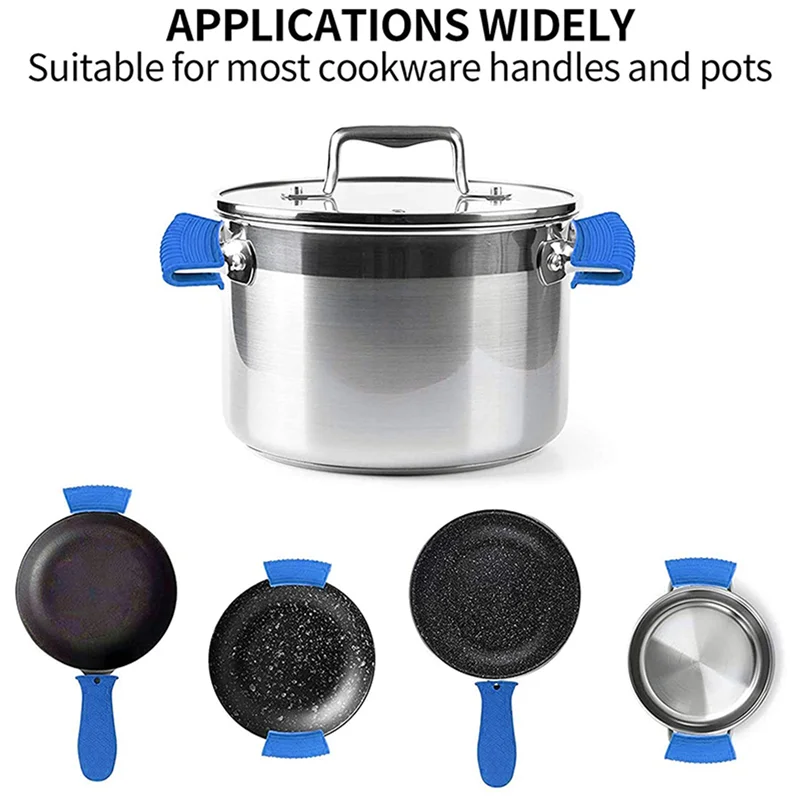 

Silicone Hot Handle Holder For Cast Iron, 12 Pack Pot Handle Sleeve Non Slip Rubber Cover Set For Skillet Frying Pan