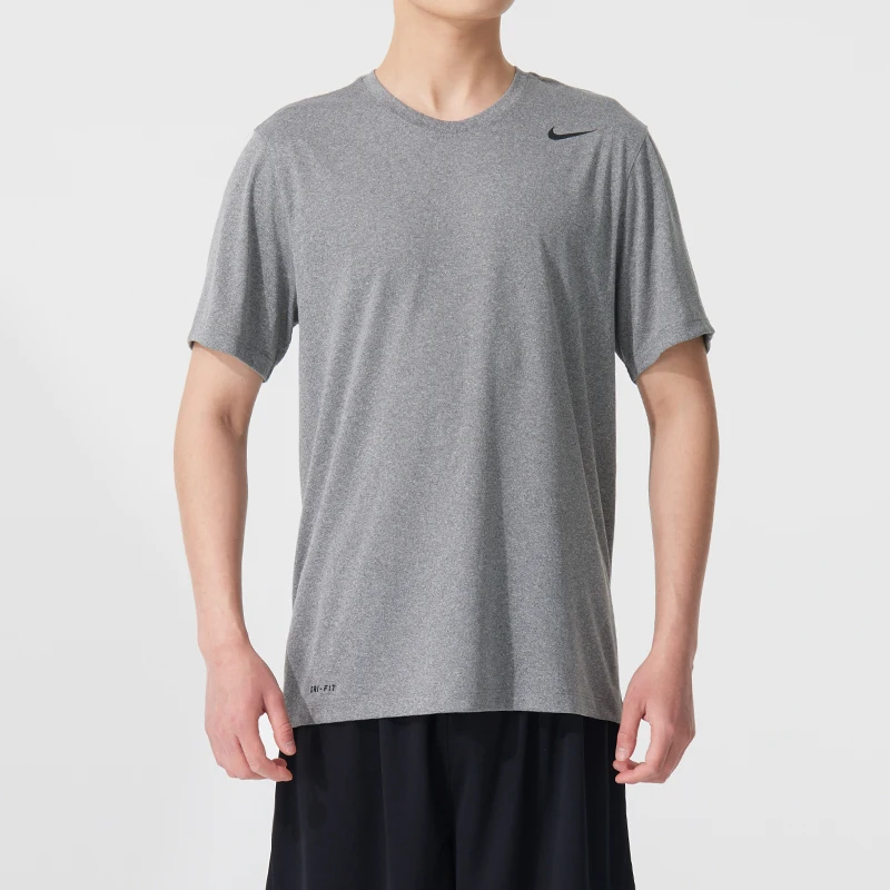 Camiseta Nike para hombre, holgada, informal, deportiva, con cuello redondo, cómoda, transpirable, de media manga, de algodón, para correr, de manga corta