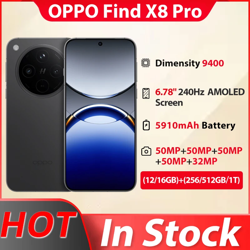 Oppo Find X8 Pro Mobile Phone Dimensity 9400 Android 15.0 Face ID 6.78