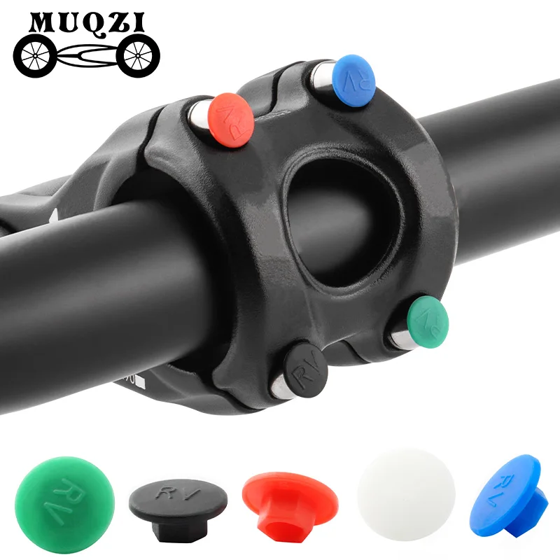 MUQZI 10PCS M5 M6 Headset Top Cap Screw Protection Cap Bike Stem Crank Seat Post Bolt Protect Cover Cycling Accessories