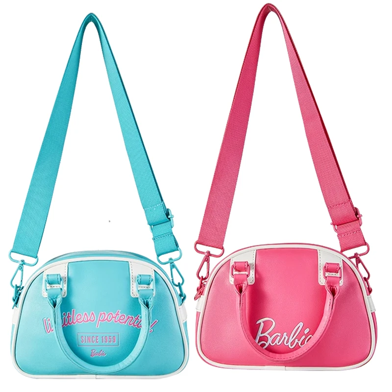 New Barbie Fashion 65th Anniversary Girls Handbag Anime Kawaii Women All-match Pu Messenger Shoulder Tote Pouch Birthday Gifts