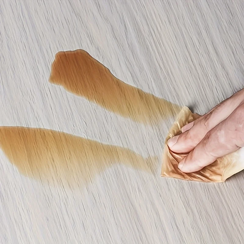 [Waterproof PVC Wood Vinyl] Self-Adhesive Grey Wood Grain Wallpaper - Waterproof Remove for Kitchen Cabinet and Furniture