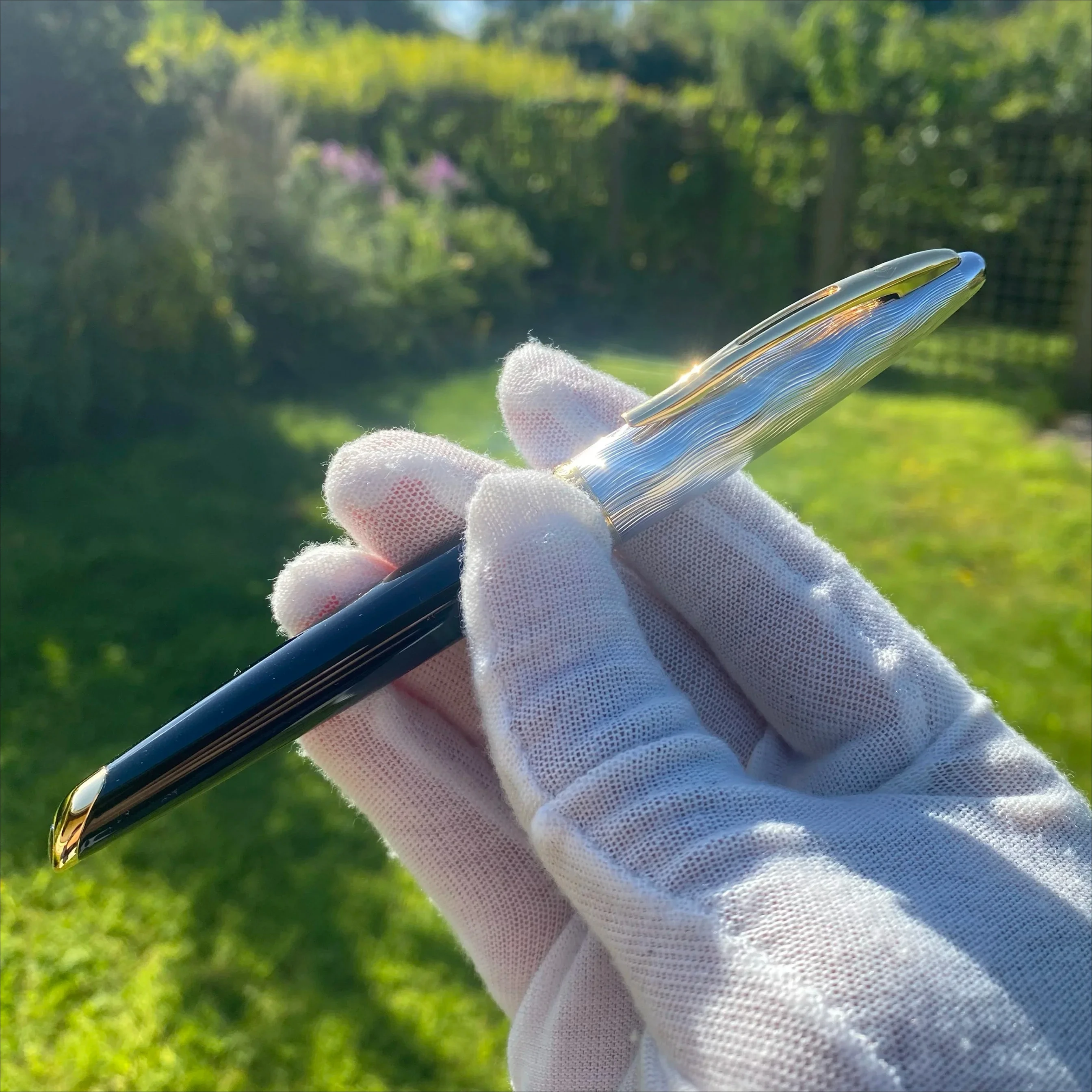 

Оригинальная высококачественная ручка Waterman Carene, перьевая ручка, перо из 18-каратного золота, золото/серебро, зажим, янтарно-красный, канцелярские принадлежности для делового письма, подарок
