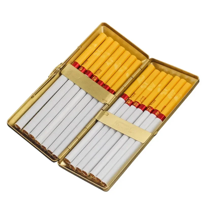 Cigarettes Case 14 Sticks Capacity Embossed Slim Cigarette Box Portable Sealed Waterproof Cigarette Accessories Smoking Gift Men