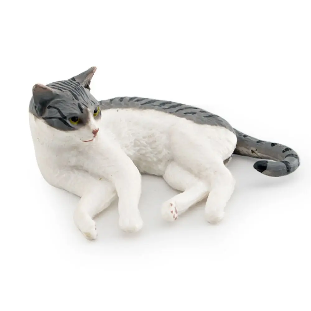 بولي كلوريد الفينيل القط دمية الحلي 9 ألوان DIY بها بنفسك القط أرقام تمثال الديكور الحرف ديكور المنزل