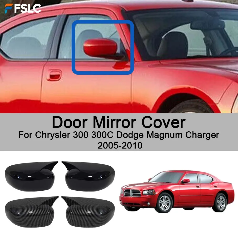 

Car Rearview Accessories Door Mirror Cover For Chrysler 300 300C Dodge Magnum Charger 2005-2010 Car Decoration Upgrade