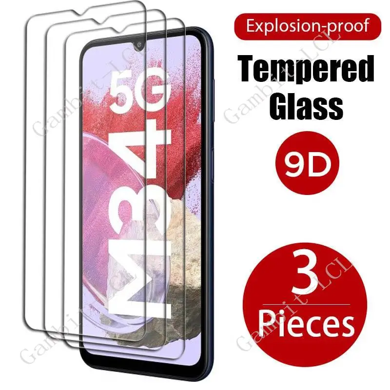 

3PCS For Samsung Galaxy M34 5G Tempered Glass Protective On GalaxyM34 M 34 SM-M346B M346B 6.5" Screen Protector Cover Film