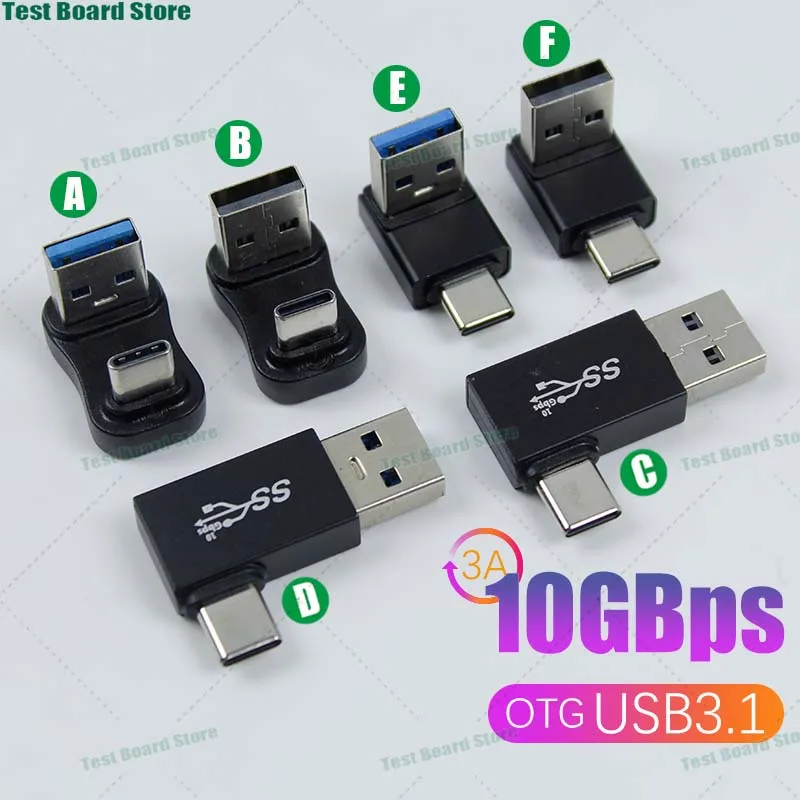 

1Piece 60W OTG USB C male to USB3.1 data transfer U-shaped converter game artifact for mobile phones, power banks