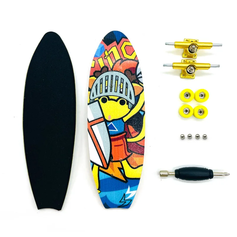 1 sztuk Mini Fishboard Finger Skateboard sport Fingerboard model nowość zabawki antystresowe zabawki sensoryczne kreatywne prezenty dla dzieci