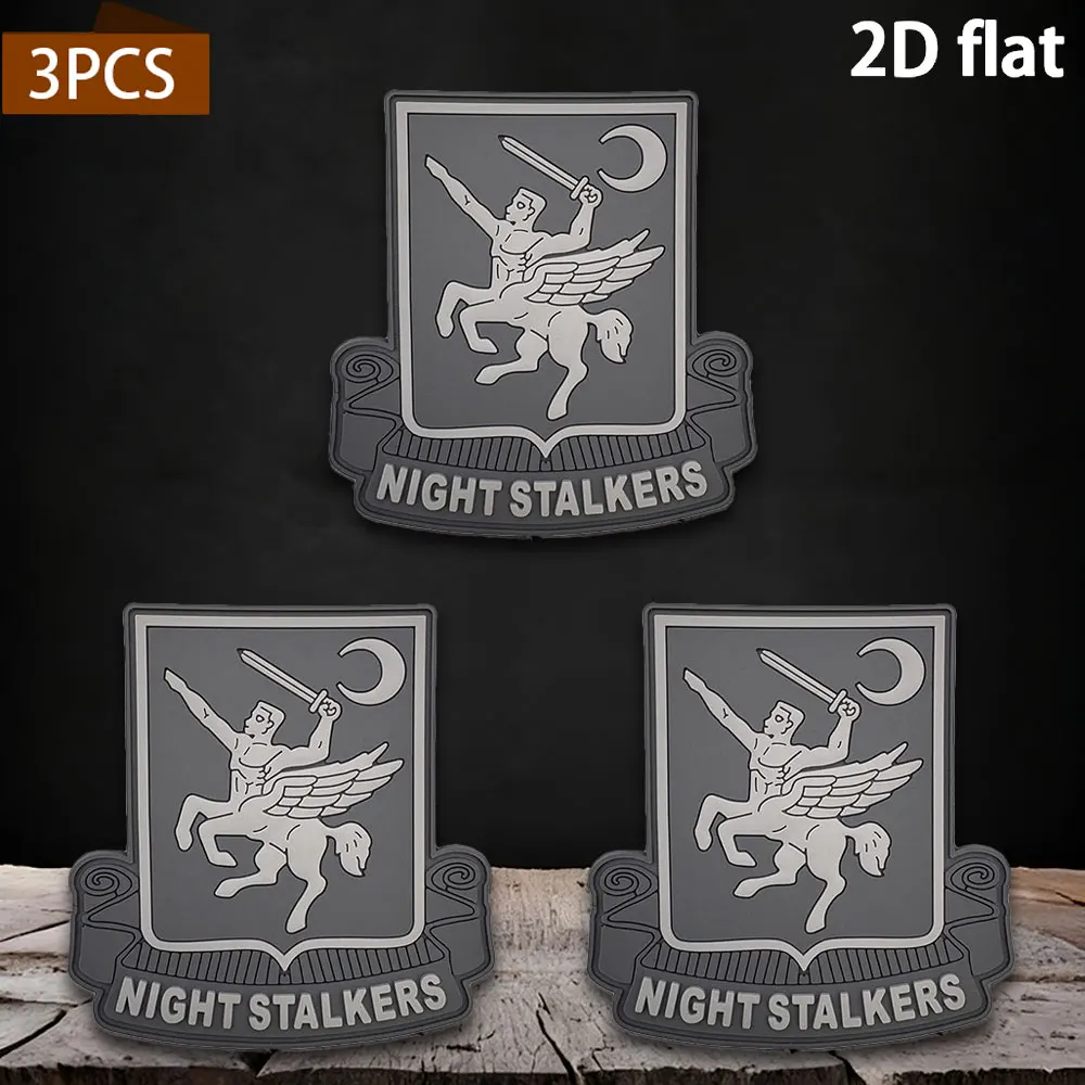 Night Diver Pegasus Knight Letter Slogan Patch, 2D flat PVC material, with built-in glow-in-the-dark effect, featuring a Pegasus Knight star-moon-sword pattern, irregular shield-shaped outer frame, available in three colors: blue, black and white, and gray tones. Waterproof and wear-resistant, available in various sizes: 1pc/2pcs/3pcs. A collectible item for badge enthusiasts