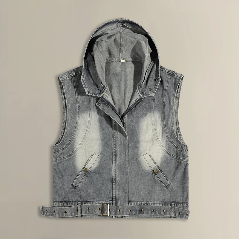 Retro Waed Denim Ve… - image