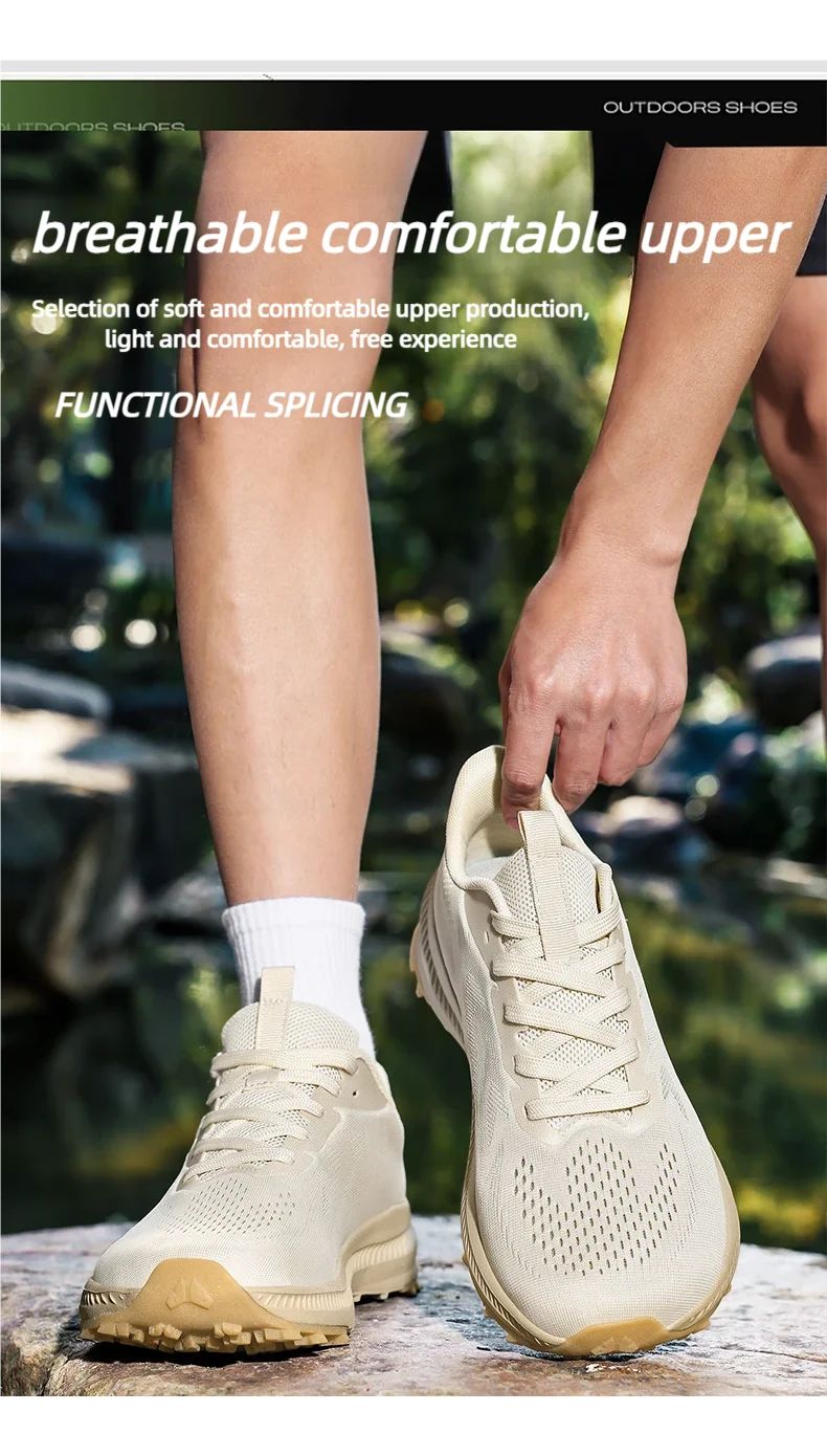 2026 Neu eingetroffene Herren-Wanderschuhe: Atmungsaktive Schnür-Trekking-Schuhe für Herren mit Dämpfung für Outdoor-Klettern und Tourismus – Detail 10
