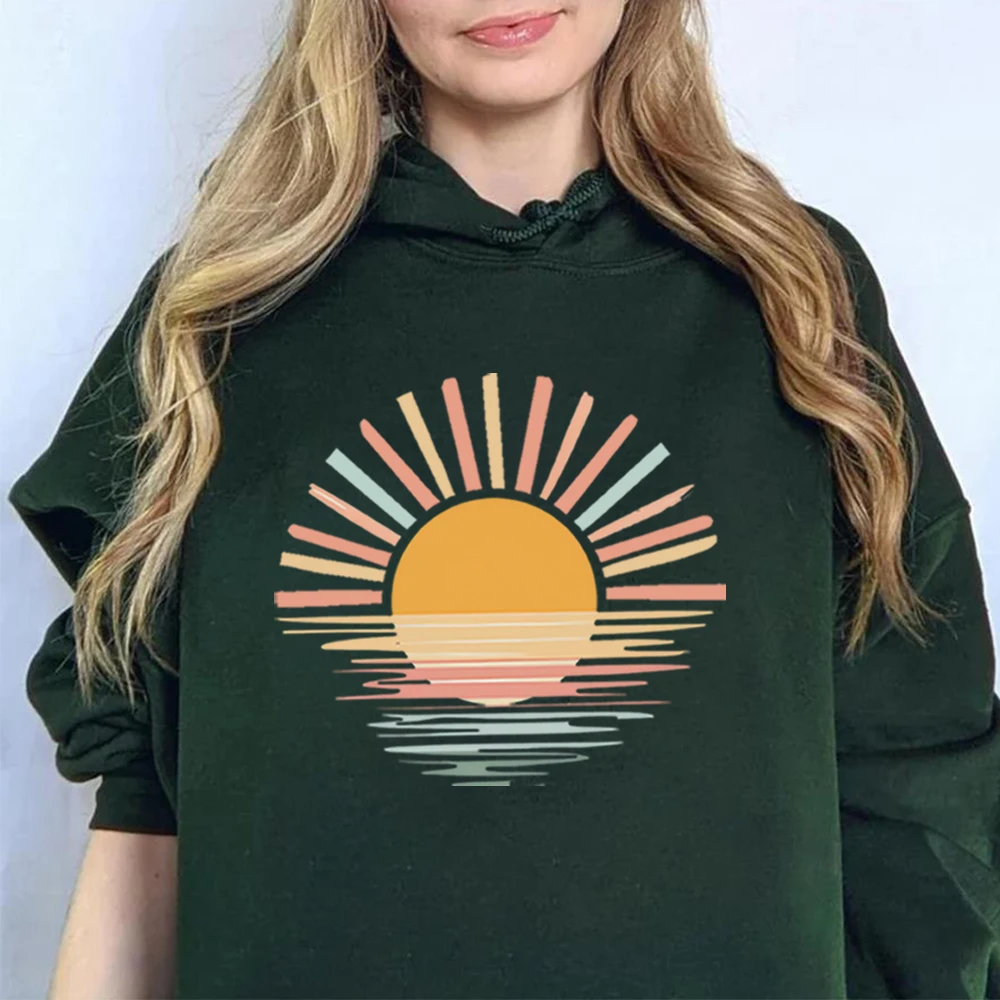 Vintage Be The Light Sunset Hoodie Aesthetic Christian Clothes Boho Christian Jesus Merch Unisex Faith Trendy Tops Retro Hoodies