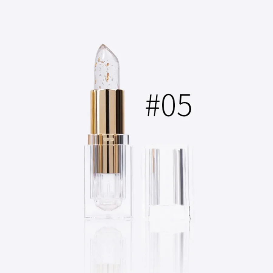 Custom 6colors Clear Tube Lip Balm Hydrating Moisturizing Long Lasting Non-fading Easy To Apply Color-chaning Lipstick Bulk