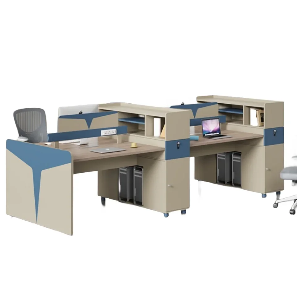 one-stop shopping 4 -6 staff desk office cubicle partition modern modular workstation Staff table set