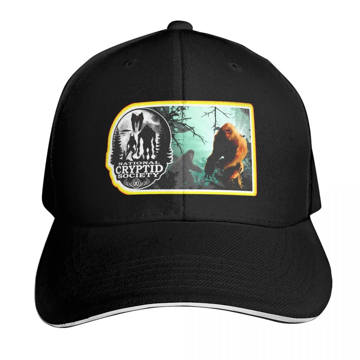 Bigfoot, Dogman, Mothman, UFO's; National Cryptid Society Baseball Cap Men Women Casual Summer Sport Sun Cap