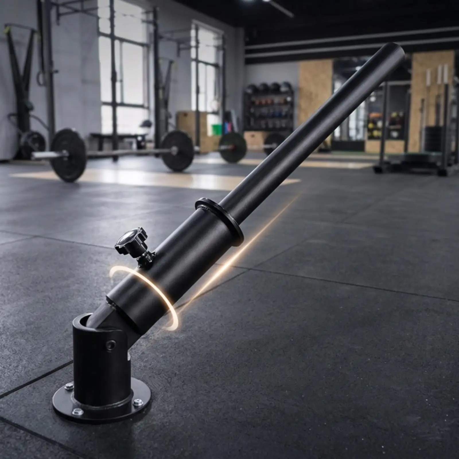 Barbell Barbell Rotational Base with Handle Heavy Duty Full Fitness Equipment Equipment for Athletes, Strength Training, Home
