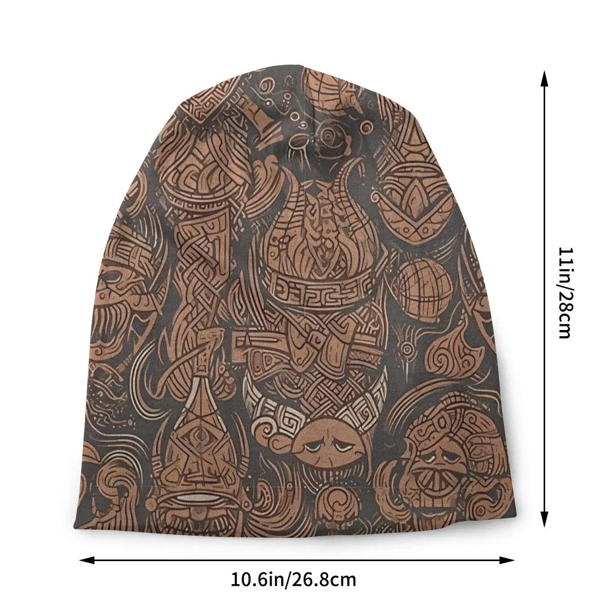 Bonnet Hats Viking Mythology Men Women's Thin Skullies Beanies Hat Boho Style Pattern Art Autumn Spring Warm Cap Street Caps