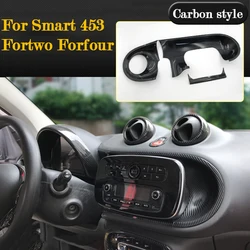 Car Dashboard Trim Cover Center Control Panel ABS Protective Case For Mercedes Smart 453 Fortwo forfour Car Interior Accessories