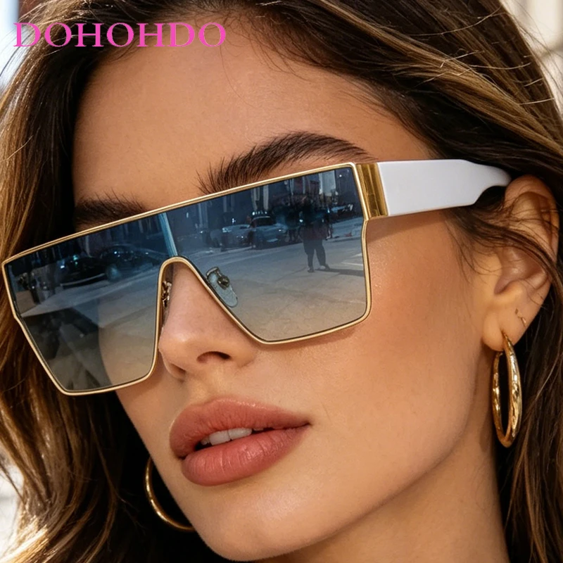 Brand Designer Oversized Square Windproof Goggles Sunglasses Men Women Punk Vintage Travel Cycling Outdoor Sports Shades UV400