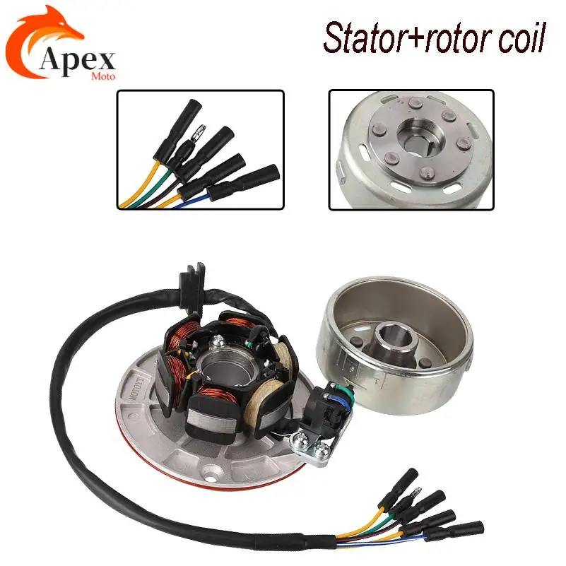 New Solenoid Stator Rotor Kit for 160cc Engine Pit Earth Bicycle Motorcycle Accessories