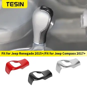 TESIN 汽車換檔桿頭裝飾蓋,適用於 Jeep Renegade 2015-2025 和 Jeep Compass 2017 2018 2019 2020,內裝配件 8 最佳銷售 2018款吉普指南者配件 - №8