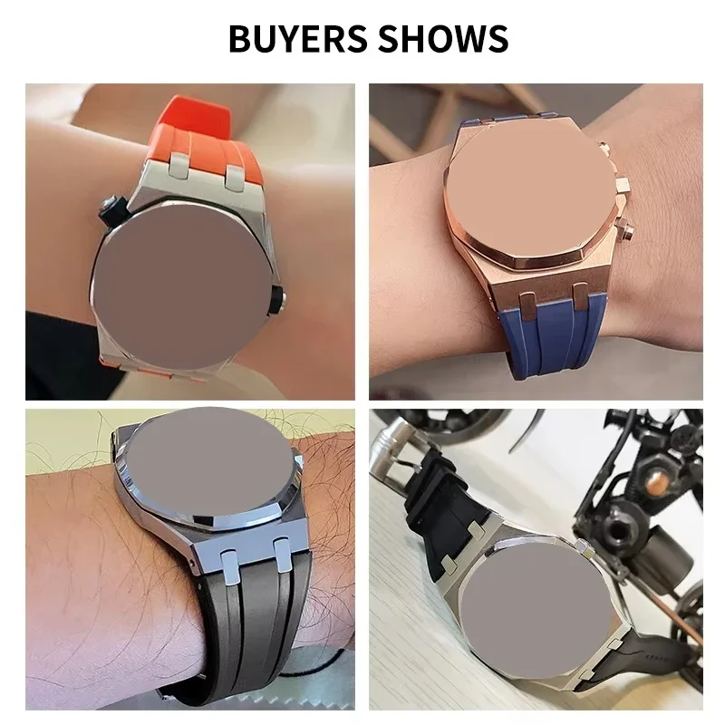 27 مللي متر 28 مللي متر 30 مللي متر حزام مطاطي ل رويال اوك أوفشور 15710 15703 26471 26474 15706 لينة حزام ساعة سيليكون ل 15500 تجديد حزام