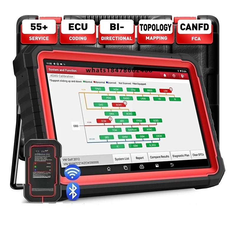 USA EU Warehouse  X431 PRO3S+ V5.0 Bi-directional All System Scan Tool Topology Map CAN FD Connector OBD2 Diagnostic Tool