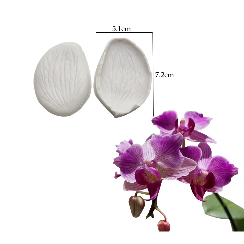 Phalaenopsis Orchid Sugar Flower Silicone Mould Butterfly Orchid Petal Flower Fondant Sugarcraft Clay Sugar Cake DecoratingM2900