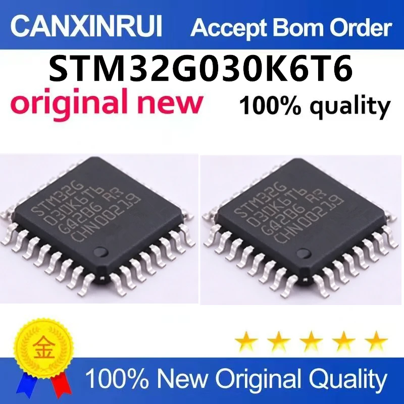 （5pcs-10pcs）Brand new original STM32G030K6T6 LQFP-32 ARM Cortex-M0+32-bit microcontroller MCU